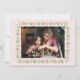 Ginger Jar & Christmas Berries Wappen Monogram Einladung