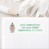 Ginger Jar Christmas Return Address Label (Insitu)