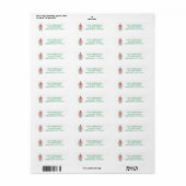 Ginger Jar Christmas Return Address Label (Vorne)
