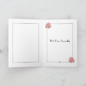 Ginger Jar Floral Beileid Karte (Innenseite)