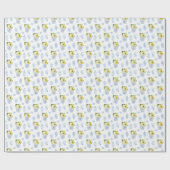 Ginger Jar, klassisch gelb und blau Geschenkpapier (Flach)