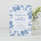 Ginger Jar lemon Chinoiserie jedes Alter Geburtsta Einladung (Stehend Vorderseite)