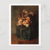 Ginger Jar mit Chrysanthemums, Vincent van Gogh Postkarte (Vorderseite)