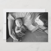 Ginger Jar Monogram Birth of Baby Boy Foto Ankündigung (Rückseite)