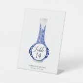 Ginger Jar Navy Blue White Chinoiserie Wedding Sockelschild (Vorderseite)