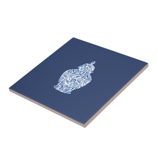 Ginger Jar Pottery Blue Fliese (Seite)