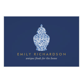 Ginger Jar Pottery Blue/White Logo Download Poster