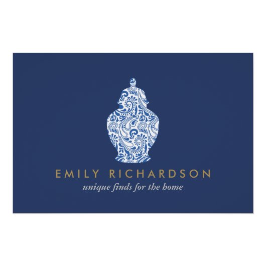 Ginger Jar Pottery Blue/White Logo Download Poster (Vorderseite)