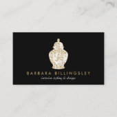 Ginger Jar Pottery Logo Designer Black/Gold Visitenkarte (Vorderseite)