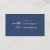 Ginger Jar Pottery Logo Designer Blau/Weiß Visitenkarte (Rückseite)