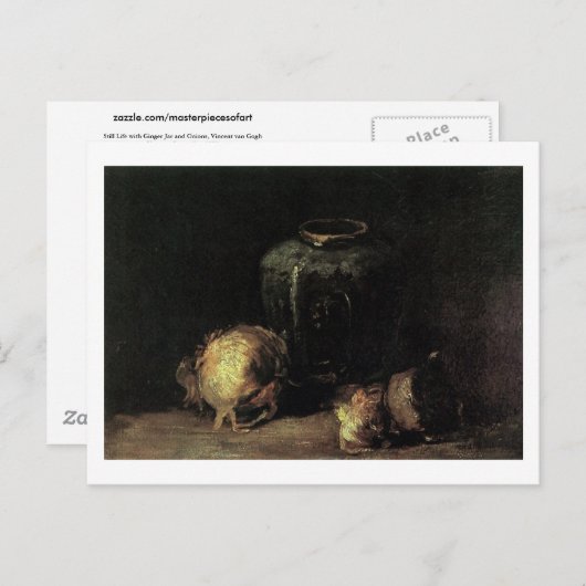 Ginger Jar und Onions, Vincent van Gogh Postkarte (Vorne/Hinten)