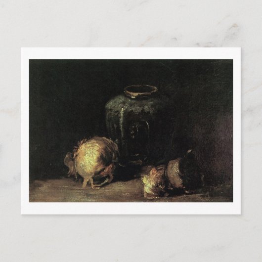 Ginger Jar und Onions, Vincent van Gogh Postkarte (Vorderseite)