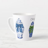 Ginger Jars Bows Chinoiserie Kaffee Milchtasse (Linke Ecke)