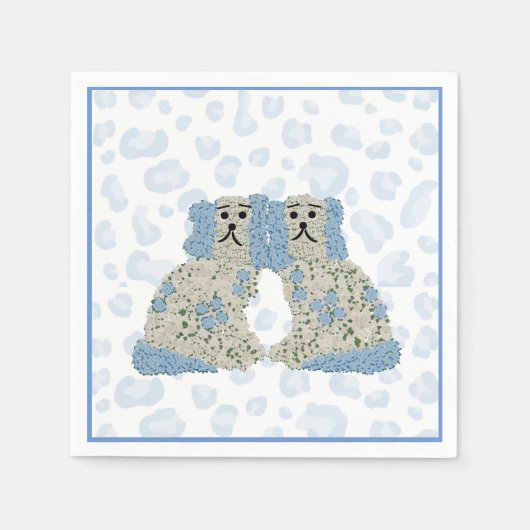 Ginger Jars Staffordshire Dogs Magnolia Serviette (Vorderseite)