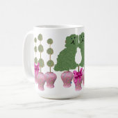 Ginger Jars Staffordshire Dogs Topiary Art Poster Kaffeetasse (Vorderseite Links)