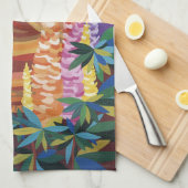 Ginger Katze im Garten Geschirrtuch (Viertel Falte)