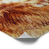 Ginger Katze, Louis Wain Poster (Ecke)