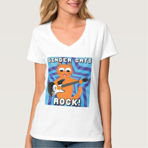 Ginger Katzen rocken! Gitarre Katze T-Shirt