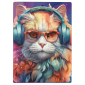 Ginger Katzenkopfhörer Klemmbrett (Rückseite)