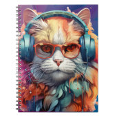 Ginger Katzenkopfhörer Notizblock (Vorderseite)
