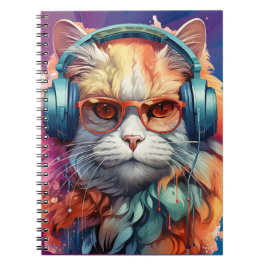 Ginger Katzenkopfhörer Notizblock