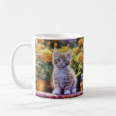 Ginger Kitten im Blumengarten Kaffeetasse (Links)