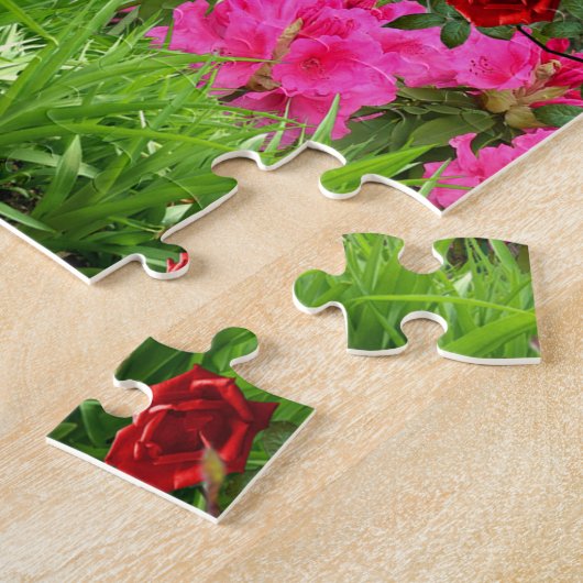 Ginger Kitten im Blumengarten Puzzle (Seite)