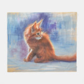 Ginger Kitten in Pastel Light Fleecedecke (Vorderseite (Horizontal))