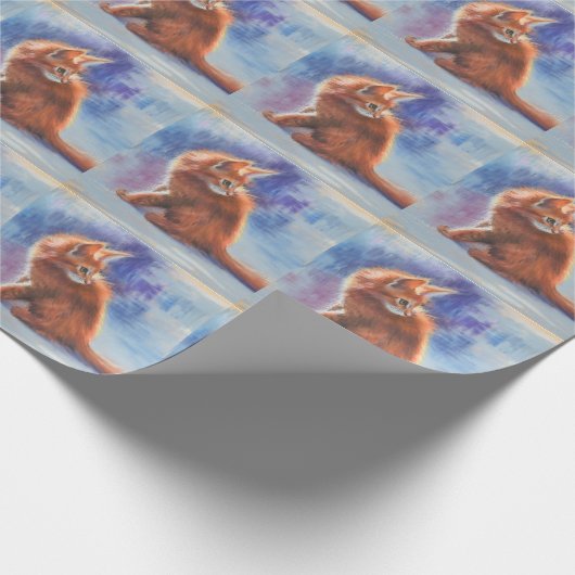 Ginger Kitten in Pastel Light Geschenkpapier (Ecke)