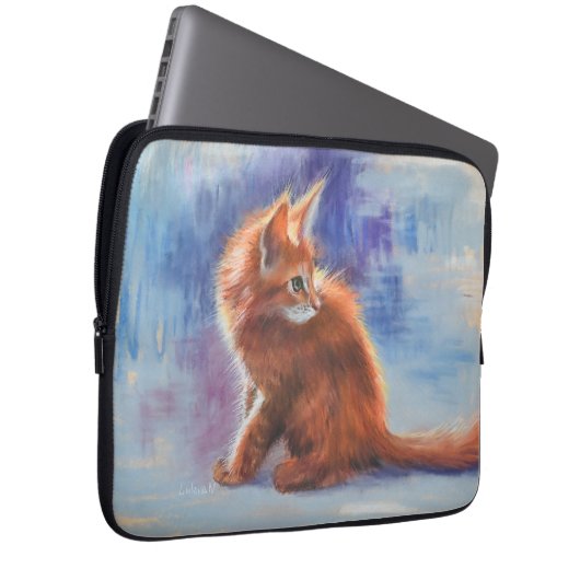 Ginger Kitten in Pastel Light Laptopschutzhülle (Vorne Rechts)