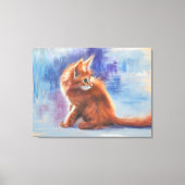 Ginger Kitten in Pastel Light Leinwanddruck (Vorderseite)