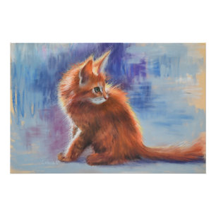 Ginger Kitten in Pastel Light Poster