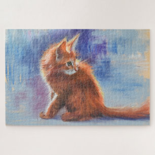 Ginger Kitten in Pastel Light Puzzle