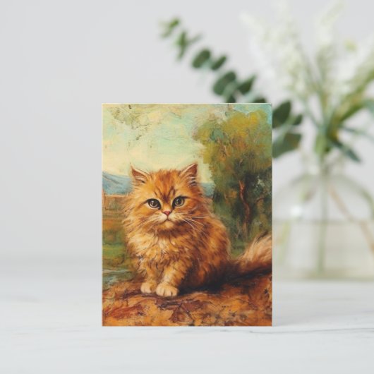 Ginger Kitten Postkarte (Stehend Vorderseite)