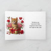 Ginger Kitten Valentinstag Karte (Innenseite)