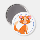 Ginger Kitty Toon Magnet (Vorderseite/Rückseite)