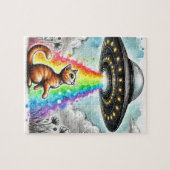 Ginger Kitty und UFO Puzzle (Horizontal)