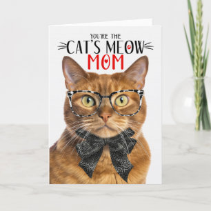 Ginger Kurzkatze zur Mama am Muttertag Feiertagskarte