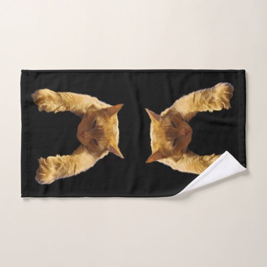 Ginger Lazy Cat, Badetuch Set (Handtuch)