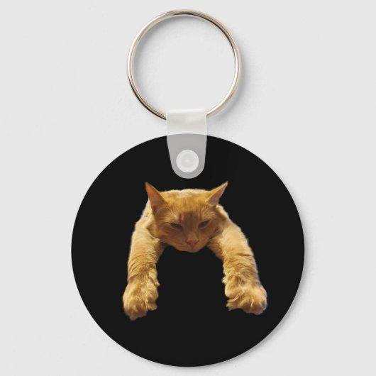 Ginger Lazy Cat, Keyring Schlüsselanhänger (Vorderseite)