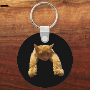 Ginger Lazy Cat, Keyring Schlüsselanhänger