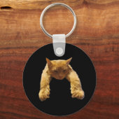 Ginger Lazy Cat, Keyring Schlüsselanhänger (Vorderseite)