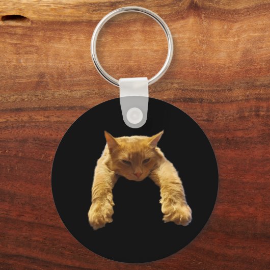 Ginger Lazy Cat, Keyring Schlüsselanhänger (Vorderseite)