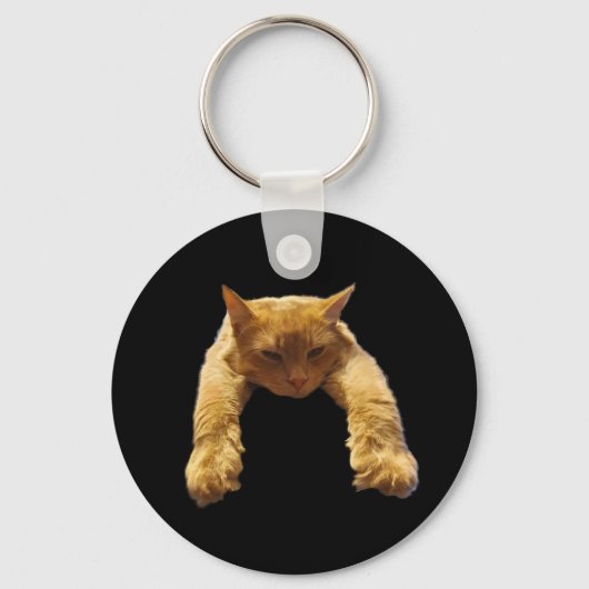Ginger Lazy Cat, Keyring Schlüsselanhänger (Rückseite)