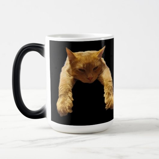Ginger Lazy Cat, Magic Morphing Tasse (Links)