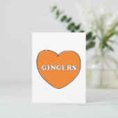 Ginger Liebe Postkarte (Stehend Vorderseite)