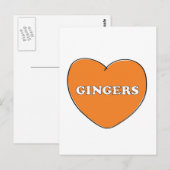 Ginger Liebe Postkarte (Vorne/Hinten)