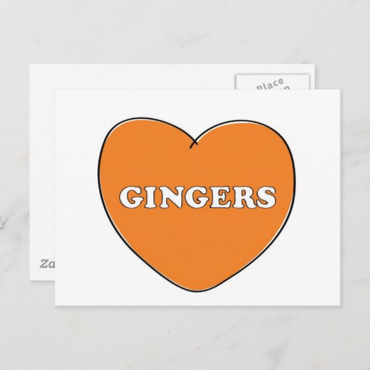Ginger Liebe Postkarte (Vorne/Hinten)