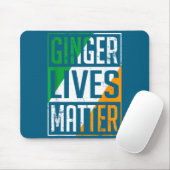 Ginger Lives Irish Flag St Patricks Day Redhead Me Mousepad (Mit Mouse)