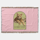 Ginger Lover Pink Throw Blanket Decke (Vorderseite)